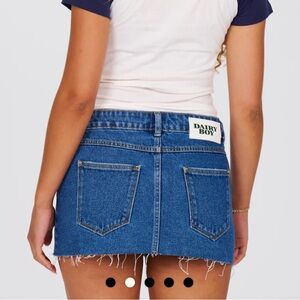 Dairy Boy Denim Mini Skirt NWT